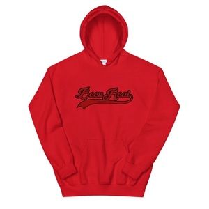Been Real Apparel x Signature Logo Hoodie x Red & Red x BeenRealApparel.com